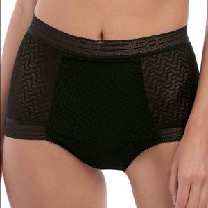 WACOAL WE140008 APHRODITE HIGH WAIST BRIEF PANTY BLACK SIZE SMALL 
NWOT